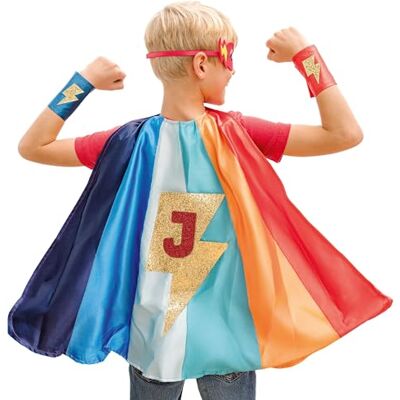 Papierdrachen Blitz Ocean Superheldenset voor jongens, met masker en manchetten, rollenspel, fantasierijk kostuum, carnaval, kostuum Papierdrachen Blitz Ocean Superheldenset voor jongens, met masker en manchetten, rollenspel, fantasierijk kostuum, carnaval, kostuum