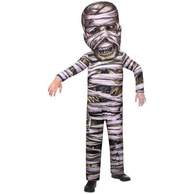 amscan 9907136 Mumiekostuum, overall met capuchon met geïntegreerd masker, griezelig kostuum, horrorfilm, themafeest, carnaval, Halloween amscan 9907136 Mumiekostuum, overall met capuchon met geïntegreerd masker, griezelig kostuum, horrorfilm, themafeest, carnaval, Halloween