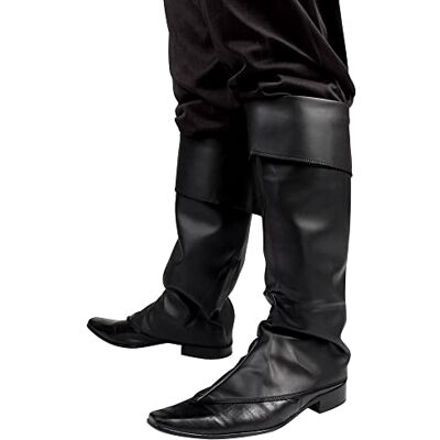 Boland 81996 Zwarte Laarsbeschermer, Laarshoes, Synthetisch, Piraat, Musketier, Bandit, Thief, Carnaval, Halloween, Mardi Gras, themafeest, kostuum, theater Boland 81996 Zwarte Laarsbeschermer, Laarshoes, Synthetisch, Piraat, Musketier, Bandit, Thief, Carnaval, Halloween, Mardi Gras, themafeest, kostuum, theater