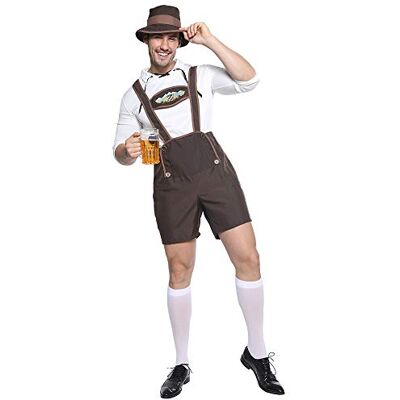 EraSpooky Kostuum voor heren, Bayaris, Duits, Oktoberfest, kostuum, cosplay, party, carnaval, grappige outfit voor mannen en volwassenen EraSpooky Kostuum voor heren, Bayaris, Duits, Oktoberfest, kostuum, cosplay, party, carnaval, grappige outfit voor mannen en volwassenen