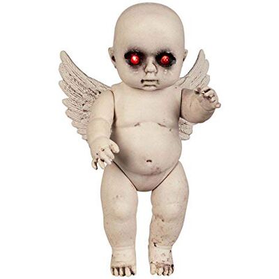 Boland 72266 duivelse engelpop, maat 30 cm, kunststof, horrorpop met lichtgevende ogen, vurige engel, duivel, decoratie voor carnaval, Halloween, themafeest en horror Boland 72266 duivelse engelpop, maat 30 cm, kunststof, horrorpop met lichtgevende ogen, vurige engel, duivel, decoratie voor carnaval, Halloween, themafeest en horror