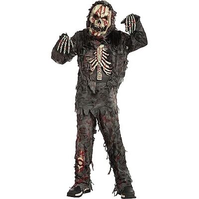 Spooktacular Creations Realistisch en griezelig zwart zombiekostuum voor Halloween Dress Up Party, rollenspel, themafeesten (X-Plus (12-14 jaar)) Spooktacular Creations Realistisch en griezelig zwart zombiekostuum voor Halloween Dress Up Party, rollenspel, themafeesten (X-Plus (12-14 jaar))