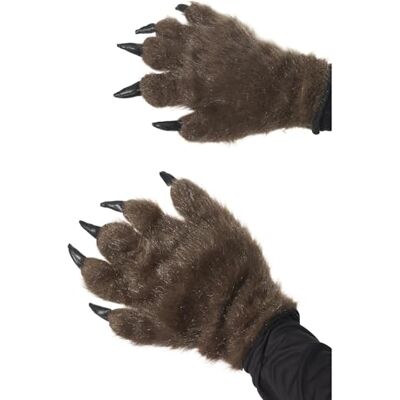 Smiffys Harige Monster Handen, Bruin Smiffys Harige Monster Handen, Bruin
