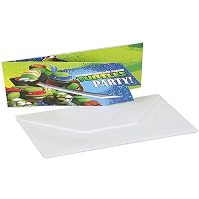 amscan 552472-6 uitnodigingskaarten en enveloppen Ninja Turtles amscan 552472-6 uitnodigingskaarten en enveloppen Ninja Turtles