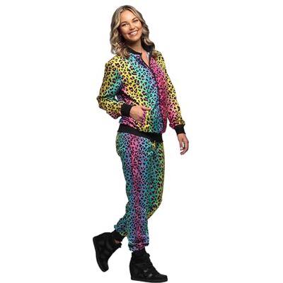 Boland Trainingspak voor dames, carnavalskostuum voor themafeest, Halloween of carnaval, jaren 90-kostuum Boland Trainingspak voor dames, carnavalskostuum voor themafeest, Halloween of carnaval, jaren 90-kostuum