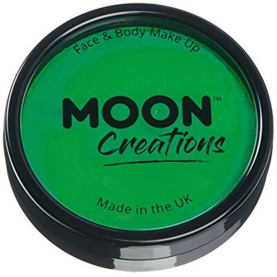 Moon Creations Professionele face paint op waterbasis, glanzend groen Moon Creations Professionele face paint op waterbasis, glanzend groen