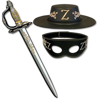 Liontouch Z-Bandit-set – zwaard, masker en hoed fantasierijk speelspeelgoed voor Avengers van duurzaam schuim ideale accessoires voor kostuums, rollenspellen en kostuums voor kinderen Liontouch Z-Bandit-set – zwaard, masker en hoed fantasierijk speelspeelgoed voor Avengers van duurzaam schuim ideale accessoires voor kostuums, rollenspellen en kostuums voor kinderen