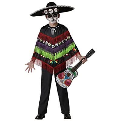 ATOSA skelet kostuum poncho muzikaal grappig zwart kind 5 tot 6 jaar ATOSA skelet kostuum poncho muzikaal grappig zwart kind 5 tot 6 jaar