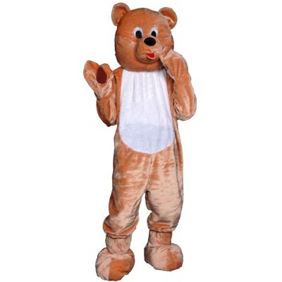 Dress Up America Costume de Mascotte d'Ours en Peluche pour Adulte – Ensemble avec Combinaison, Mitaines, Chaussons et Masque Dress Up America Costume de Mascotte d'Ours en Peluche pour Adulte – Ensemble avec Combinaison, Mitaines, Chaussons et Masque