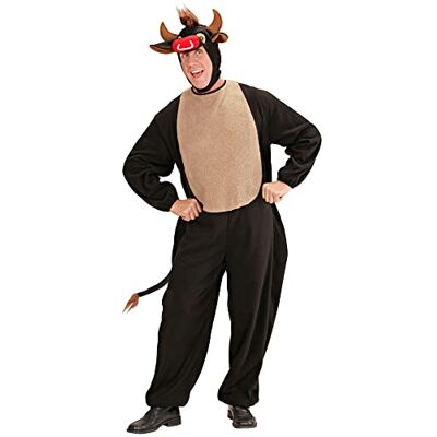 W WIDMANN MILANO Party Fashion Widmann Stierkostuum met bilspieren, hoed met masker, carnaval, themafeest W WIDMANN MILANO Party Fashion Widmann Stierkostuum met bilspieren, hoed met masker, carnaval, themafeest