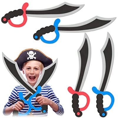 Relaxdays Piratenzwaardset, 10027757, 10027757, piratenzwaarden, Halloween, voor kinderen, piratenzwaarden, 41 cm lang, kleurrijk, uniseks Relaxdays Piratenzwaardset, 10027757, 10027757, piratenzwaarden, Halloween, voor kinderen, piratenzwaarden, 41 cm lang, kleurrijk, uniseks