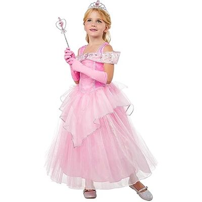 RUBIE'S Rubies Prinsessenkostuum voor meisjes, roze prinsessenjurk met organza, diadeem en handschoenen, origineel, ideaal voor Halloween, Kerstmis, carnaval en verjaardag. RUBIE'S Rubies Prinsessenkostuum voor meisjes, roze prinsessenjurk met organza, diadeem en handschoenen, origineel, ideaal voor Halloween, Kerstmis, carnaval en verjaardag.