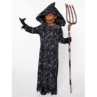 amscan Kostuum voor kinderen, Magere Hein, Pompoen, Halloween amscan Kostuum voor kinderen, Magere Hein, Pompoen, Halloween