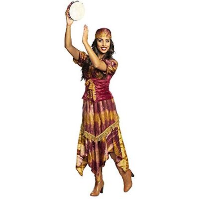 Boland Gypsy Lavinia kostuum T-shirt rok en sjaal voor dames, steeline, god, verkleedkleding, carnaval, themafeest Boland Gypsy Lavinia kostuum T-shirt rok en sjaal voor dames, steeline, god, verkleedkleding, carnaval, themafeest