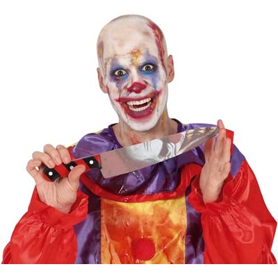 FIESTAS GUIRCA Clownmes, 37 cm, wit wapen voor moordenaarskostuum voor Halloween en horrorfeesten, meerkleurig FIESTAS GUIRCA Clownmes, 37 cm, wit wapen voor moordenaarskostuum voor Halloween en horrorfeesten, meerkleurig