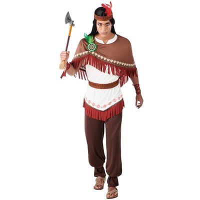 Boland Dakota inheems kostuum voor heren, carnavalskostuum voor themafeest of carnaval, Indiaas kostuum, wilde west Boland Dakota inheems kostuum voor heren, carnavalskostuum voor themafeest of carnaval, Indiaas kostuum, wilde west