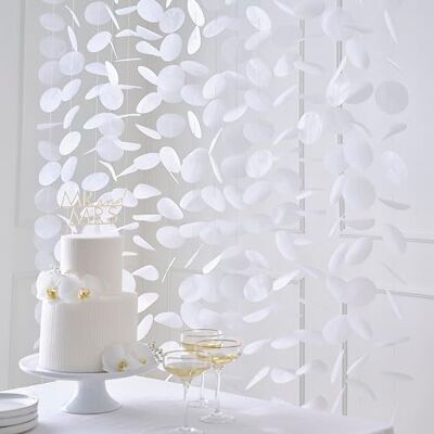 Ginger Ray Witte papieren schijven voor bruiloftsdecoratie, 1 m lang, 16 stuks Ginger Ray Witte papieren schijven voor bruiloftsdecoratie, 1 m lang, 16 stuks