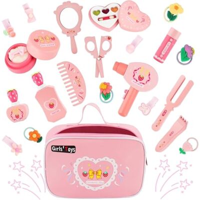 TOSUTO Houten make-upset voor kinderen, meisjes, make-upspeelgoed voor kinderen, rollenspel, houten make-upset, verjaardagsspeelgoed, geschikt voor kinderen vanaf 3 jaar TOSUTO Houten make-upset voor kinderen, meisjes, make-upspeelgoed voor kinderen, rollenspel, houten make-upset, verjaardagsspeelgoed, geschikt voor kinderen vanaf 3 jaar