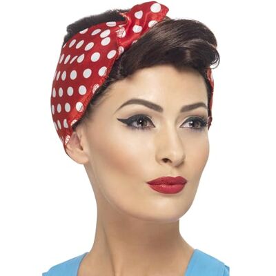 Smiffys Rosie jaren 40 bruine pruik met hoofddoek Smiffys Rosie jaren 40 bruine pruik met hoofddoek