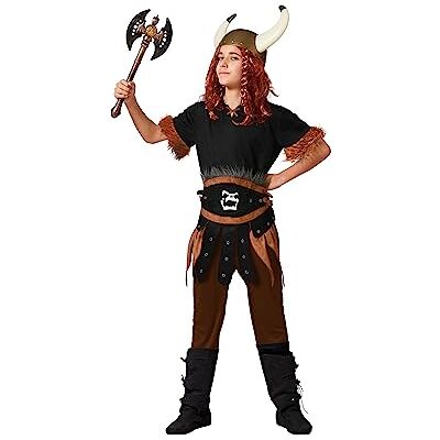 ATOSA Viking-kostuum voor kinderen, word een echte Scandinavische krijger, inclusief T-shirt, broek en riem, ideaal voor carnaval en themafeesten, 5-6 jaar ATOSA Viking-kostuum voor kinderen, word een echte Scandinavische krijger, inclusief T-shirt, broek en riem, ideaal voor carnaval en themafeesten, 5-6 jaar