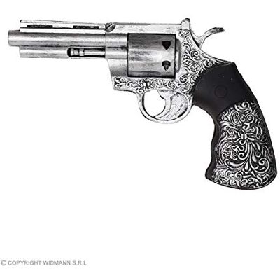 W WIDMANN MILANO Party Fashion AUTHENTIC FOAM LATEX REVOLVER" 25 cm Speelgoedwapen als accessoire voor cowboy- en sheriffkostuums, carnaval en themafeesten W WIDMANN MILANO Party Fashion AUTHENTIC FOAM LATEX REVOLVER" 25 cm Speelgoedwapen als accessoire voor cowboy- en sheriffkostuums, carnaval en themafeesten