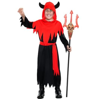 Boland Duivelskostuum voor kinderen, duivelskostuum voor kinderen, carnavalskostuum, Halloween-kostuumset Boland Duivelskostuum voor kinderen, duivelskostuum voor kinderen, carnavalskostuum, Halloween-kostuumset