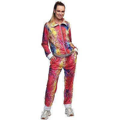 Boland Dames trainingspak disco camping jogging jaren 80 kostuum groepskostuum themafeest carnaval Boland Dames trainingspak disco camping jogging jaren 80 kostuum groepskostuum themafeest carnaval