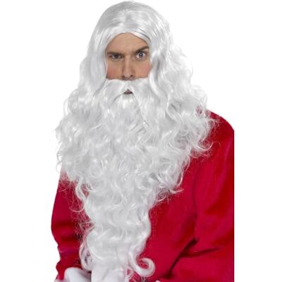 Smiffys Kerstman accessoireset wit met pruik en baard Smiffys Kerstman accessoireset wit met pruik en baard