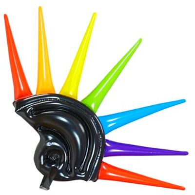 W WIDMANN MILANO Party Fashion 01459 Opblaasbare helm met punten, 90 cm, accessoires voor carnaval, hoofddeksel W WIDMANN MILANO Party Fashion 01459 Opblaasbare helm met punten, 90 cm, accessoires voor carnaval, hoofddeksel
