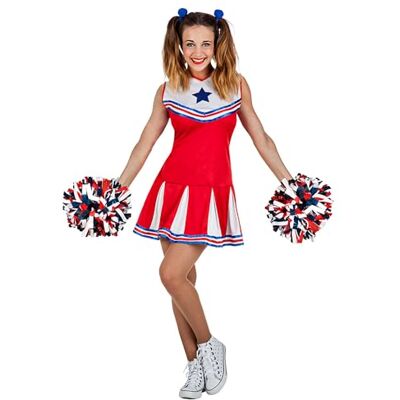 Boland Cheerleaderkostuum, korte jurk, carnavalskostuum voor themafeest, Halloween of carnaval, voetbal Boland Cheerleaderkostuum, korte jurk, carnavalskostuum voor themafeest, Halloween of carnaval, voetbal