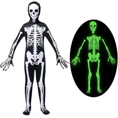 Spooktacular Creations Halloween kinderen griezelig skeletkostuum 3D voor jongens, skeletkostuum peuters voor Halloween verkleedkleding Spooktacular Creations Halloween kinderen griezelig skeletkostuum 3D voor jongens, skeletkostuum peuters voor Halloween verkleedkleding