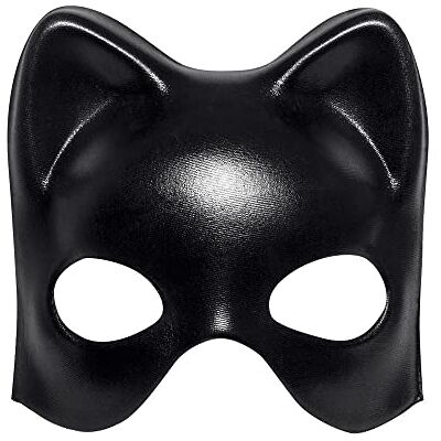 Boland 00253 Zwarte kat oogmasker voor volwassenen, half masker, uniseks, carnaval, themafeest, Halloween Boland 00253 Zwarte kat oogmasker voor volwassenen, half masker, uniseks, carnaval, themafeest, Halloween