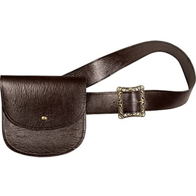 Boland 36012 Heuptas met riem, bruin/goud, tas 18 x 18 cm, riem 110 x 5 cm, in de breedte verstelbaar, piraat, cowboy, steampunk, kostuum, carnaval, themafeest Boland 36012 Heuptas met riem, bruin/goud, tas 18 x 18 cm, riem 110 x 5 cm, in de breedte verstelbaar, piraat, cowboy, steampunk, kostuum, carnaval, themafeest