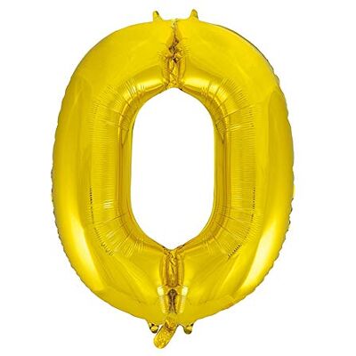 Unique Enorme ballon nummer 1, kleur goud, 86 cm (55761) Unique Enorme ballon nummer 1, kleur goud, 86 cm (55761)
