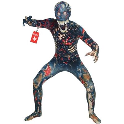 Morphsuits Burnt Zombie Jaw Dropper Morphsuit Carnavalskostuum voor kinderen, maat L (123 cm 137 cm) Morphsuits Burnt Zombie Jaw Dropper Morphsuit Carnavalskostuum voor kinderen, maat L (123 cm 137 cm)