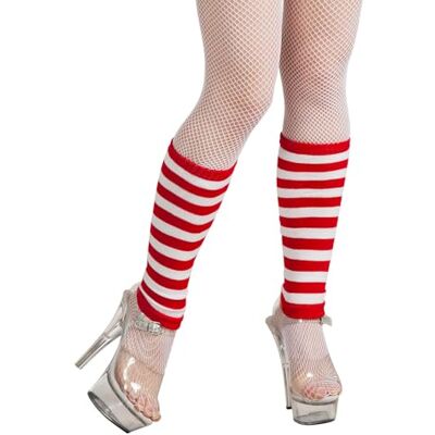 Boland Beenwarmers voor volwassenen, rood/wit, eenheidsmaat Boland Beenwarmers voor volwassenen, rood/wit, eenheidsmaat