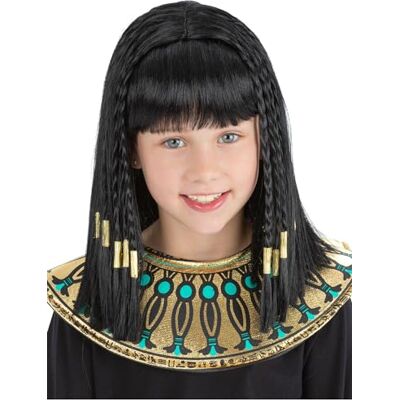 Smiffys Zwarte Pruik met Cleopatra Parel Smiffys Zwarte Pruik met Cleopatra Parel