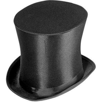 W WIDMANN MILANO Party Fashion Widmann 01893 cilinder glanzend zwart satijn, ca. 20 cm, gentleman, circus, hoed, kapsel, accessoire, carnaval, themafeest W WIDMANN MILANO Party Fashion Widmann 01893 cilinder glanzend zwart satijn, ca. 20 cm, gentleman, circus, hoed, kapsel, accessoire, carnaval, themafeest
