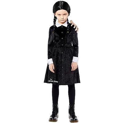 amscan Wednesday kinderkostuum, Addams familie, horror, Halloween, carnaval amscan Wednesday kinderkostuum, Addams familie, horror, Halloween, carnaval