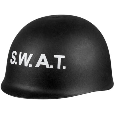 Boland 01403 S.W.A.T hoofdomtrek 62 cm met schuimrubberen ring Special Force zwart/wit hoed uniform kostuum carnaval party motto Boland 01403 S.W.A.T hoofdomtrek 62 cm met schuimrubberen ring Special Force zwart/wit hoed uniform kostuum carnaval party motto