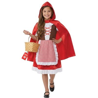 Fun Shack Roodkapje kostuum voor kinderen, kostuum voor meisjes, ideaal voor Halloween en feestjes L Fun Shack Roodkapje kostuum voor kinderen, kostuum voor meisjes, ideaal voor Halloween en feestjes L