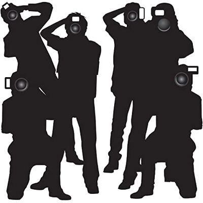 Beistle 52088 Paparazzi wanddecoraties, kunststof, bedrukt, 160 cm, zwart Beistle 52088 Paparazzi wanddecoraties, kunststof, bedrukt, 160 cm, zwart