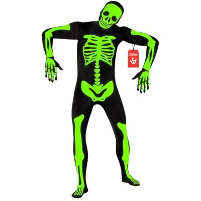 Morphsuits Morphsuit Glow in the dark skelet, het originele en beste Halloween-kostuum voor kinderen, ideaal voor jongens en meisjes Morphsuits Morphsuit Glow in the dark skelet, het originele en beste Halloween-kostuum voor kinderen, ideaal voor jongens en meisjes