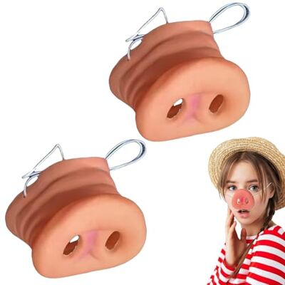 BOBOZHONG 2 stuks varkensneus cosplay maskers voor Halloween feestaccessoires, grappig snuitmasker met elastiek, grappig cadeau voor volwassenen en kinderen BOBOZHONG 2 stuks varkensneus cosplay maskers voor Halloween feestaccessoires, grappig snuitmasker met elastiek, grappig cadeau voor volwassenen en kinderen