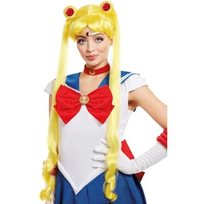 Funidelia Officiële Sailor Moon Luna pruik voor dames, verkleedaccessoires voor volwassenen Funidelia Officiële Sailor Moon Luna pruik voor dames, verkleedaccessoires voor volwassenen