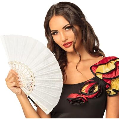 Boland granaatappel kleurige waaier van stof, lengte ca. 25 cm, jaren '20, The great Gatsby, Spaans, Barok, Kostuum, Accessoire, Themafeest, Carnaval Boland granaatappel kleurige waaier van stof, lengte ca. 25 cm, jaren '20, The great Gatsby, Spaans, Barok, Kostuum, Accessoire, Themafeest, Carnaval