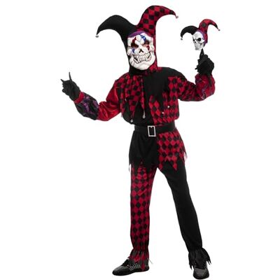 Spooktacular Creations Uniseks clownkostuum voor kinderen, rood en zwart, Halloween, voor kostuumfeest, rood, S (5-7 jaar) Spooktacular Creations Uniseks clownkostuum voor kinderen, rood en zwart, Halloween, voor kostuumfeest, rood, S (5-7 jaar)
