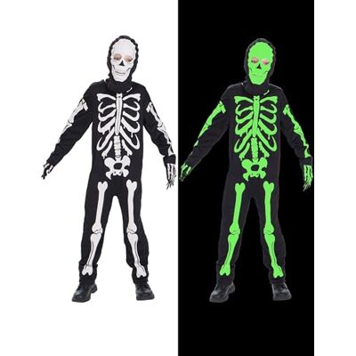 IKALI Skeletkostuum, zombie kinderen, jongens, Day of The Dead jumpsuit, voor Halloween IKALI Skeletkostuum, zombie kinderen, jongens, Day of The Dead jumpsuit, voor Halloween