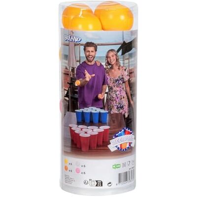 Boland 24 stuks bierpongballen in opbergdoos, ideaal accessoire voor feestspelletjes Boland 24 stuks bierpongballen in opbergdoos, ideaal accessoire voor feestspelletjes
