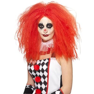Smiffys Rode clown pruik, geplooid Smiffys Rode clown pruik, geplooid